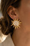 Gold Mineli Güneş Premium Steel Earrings