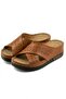 Women's Orthopedic Soft Sole Non-Sweating Double-Strap Perforated Straw Comfortable Mother Indoor and Outdoor Slipper - 3
