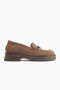 Adelia Genuine Leather Mink Suede Buckle Loafer Women's Casual Shoes - 2