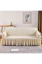 Crinkled Sofa Couch Cover Set Elastic Skirted Sofa Couch Slipcover 3+3+1+1 Standard - 2