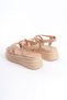 Bella Elastic Strip Detailed Orthopedic Sole Women's Sandals Ctt - Skin - 5