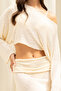 Naval Beige Crop Skirt Knitwear Set - 7