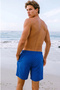 Men's Swim Shorts Quick Dry Short Length Lace up Elastic Waist Zipper Pocket Swimming Pool Shorts - 5