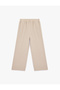 Elastic Waist Cotton Wide Leg Muslin Trousers - 3