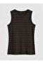 Sparkling Choices from Shining Store Zero Roba Collar Striped Women's Undershirt