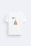 Dubai Printed Crew Neck Black T-Shirt
