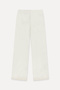 Women's Off-White Wide Leg Linen Trousers