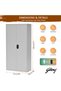 Full Height Swing Dual Door Wardrobe with Digital Lock, 2 Door Cabinet for Home and Office, Heavy Duty Steel Cupboard with Adjustable Shelves - White - 3