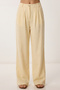 Linen Blouse Trousers Set Laz0009 Yellow - 5