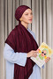 Women's Hijab Shawl Natural Fiber Jacquard Luxury Shawl - 4