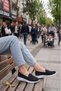 Women's Black and White Knitwear Comfortable Daily Walking Mother's Shoes Lightweight Loafer Flexible Casual Sneaker - 4
