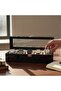 Watch Box 5-Piece Patent Leather Black