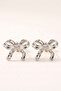 Silver Premium Anti-Tarnish Large Ribbon Lightweight Earrings - 2