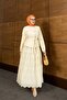 Summer Eyelet Embroidery Modest Set with Stone-Detail Long Skirt