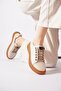 Nenasa mushroom sole genuine leather women's sneakers - beige leather - 2