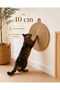 Round 100% Organic Straw Jute Rope Stitched Cat Scratching Mat Natural Non-Disassembled Pet-Friendly - 3