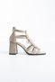 Fringe Genuine Leather Suede Women's Tassel Detailed Mink Thick Heeled Sandals - 2