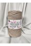 Cotton Macrame Dark Beige Hand Knitting Yarn 250Gr.-100Mt. (1 Piece) - Color: 0004