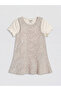 Nevavm Oval Collar Floral Patterned Girl's Dress with Difference - 2