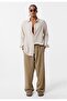 Baggy lyocell pants with belt detail - 4