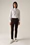 Slim Fit Fabric Trousers
