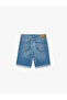 Normal Waist Cotton Bermuda Slim Fit Jean Shorts - 6