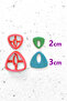 Triangle Earrings Polymer Clay Ceramic Dough Mold Set 2+3cm - 2