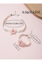 Pack of 2 - Pink Flower Choker and Bracelet - 5