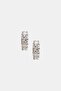 Kaia Minimal Zircon Stone Shiny Silver Color Hoop Earrings - 4