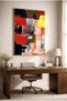 Modern Colorful Spatula Impact Glass Table - Gold Metal Framed Table for Home, Business, and School - 3