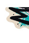 Sdt Manifest Written Graffiti Style Special Cut Beige Black Multi-Colored Cream Woven Base Decorative Carpet Sdt1306 - 3