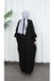Bat Sleeve Leopard Stone Dress Black Hnt8526 - 5