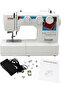 MOD-19 Easy-to-Use Sewing Machine with 19 Stitches, Automatic Needle Threader and 5-Piece Feed Dogs,white