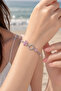 Hello Kitty Enamel Flower Detailed Cube Model Chain Bracelet - 4