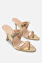 Cansu women's heeled slippers with belt a012 - k525