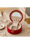 Round Luxury Jewelry and Gemstone Storage Box with Mirror Organizer