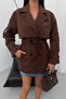 New Season Women's Windbreaker Detailed Belted Short Trench Coat - 4