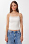 Lace Strap Stretchy Knitwear Blouse Lzv0080 White - 3