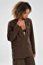 Women's Eyelet Lace Detailed Lined Design Blazer Jacket - 2
