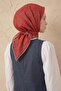 Soft Scarf Lina Flora Dark Red 90X90 - 2