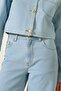 Blue 100% cotton relaxed fit jeans - 4