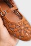 Floral Embroidery Patterned Strappy Belted Lightweight Comfortable Stylish Daily Women's Ballerinas Taba - 5