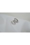 Kp461 Minimalist and Modern Luxury Oval Silver Earrings (Length 20 mm) - 2