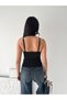 Women's V-Neck Lace Detailed Strappy Tank Top - 3