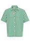 Oversize Openwork Striped Men's Shirt