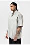 Striped Oversize Short Sleeve Shirt - 4
