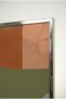 2-Piece Glass Painting Set with Tile and Green Geometric Color Blocks, Silver Metal Framed Home and Office Painting - 4