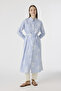 Striped Belted Shirt Dress Blue Tunic 1616