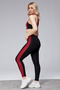 Women's Sports Set High Waist Leggings Crop Top Modern Fitness Combination - 5