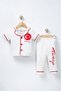 100% Cotton Short Sleeve Buttoned Turkey National Team Bottom Top Boy Girl Unisex Baby Kids Pajama Set - 3